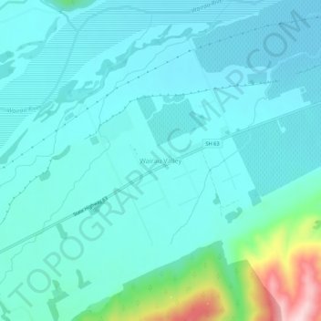 Topografische Karte Wairau Valley, Höhe, Relief