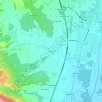 Topografische Karte Völking, Höhe, Relief