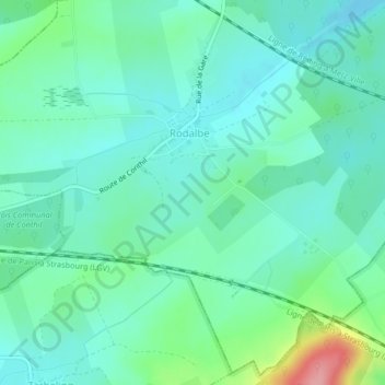 Topografische Karte Chemin de Pierres, Höhe, Relief
