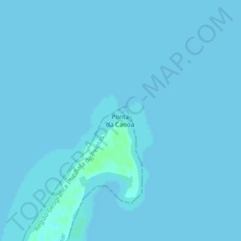 Topografische Karte Ponta da Canoa, Höhe, Relief