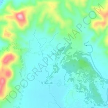 Topografische Karte Ester, Höhe, Relief
