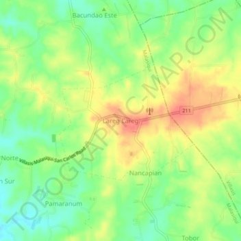Topografische Karte Lareg Lareg, Höhe, Relief
