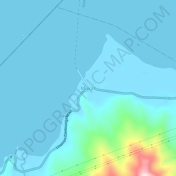 Topografische Karte Mukas, Höhe, Relief