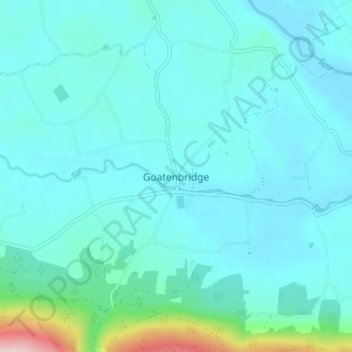 Topografische Karte Goatenbridge, Höhe, Relief