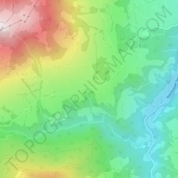 Topografische Karte Penningberg, Höhe, Relief