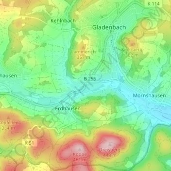 Topografische Karte Aurorahütte, Höhe, Relief