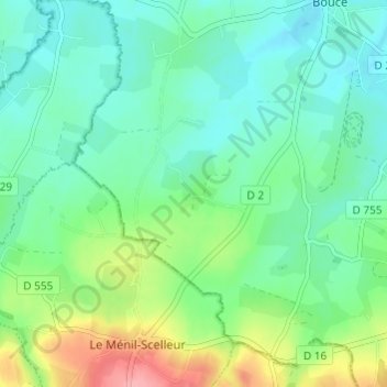 Topografische Karte La Frênaie, Höhe, Relief