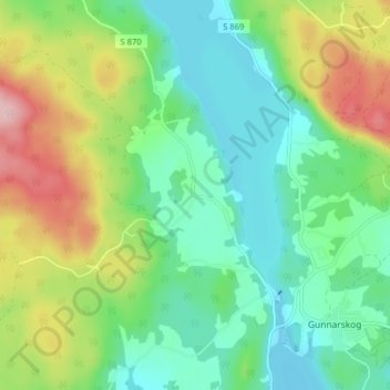Topografische Karte Tobol, Höhe, Relief