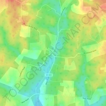 Topografische Karte Winterpock, Höhe, Relief