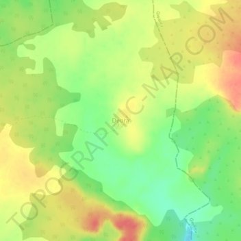 Topografische Karte Deora, Höhe, Relief