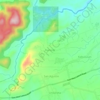 Topografische Karte Ramirez, Höhe, Relief