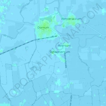 Topografische Karte Resterhafe, Höhe, Relief