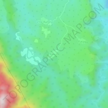 Topografische Karte Roxas, Höhe, Relief