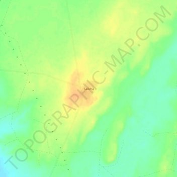 Topografische Karte Salkha, Höhe, Relief