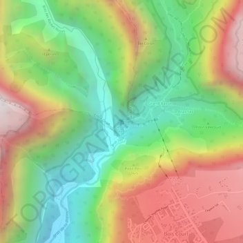 Topografische Karte Cascade Grand Bassin, Höhe, Relief