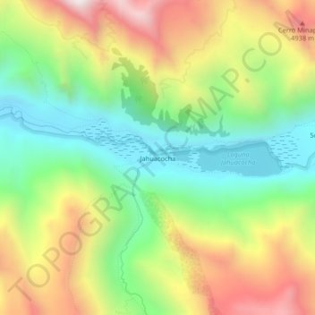 Topografische Karte Jahuacocha, Höhe, Relief