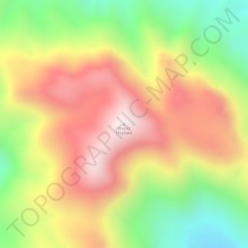 Topografische Karte Mount Elephant, Höhe, Relief