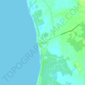 Topografische Karte La Union, Höhe, Relief