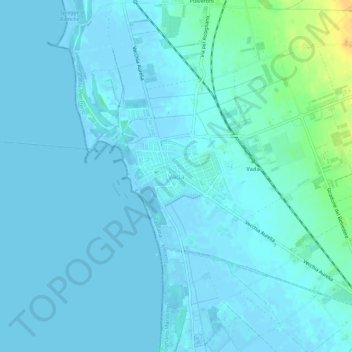 Topografische Karte Vada, Höhe, Relief