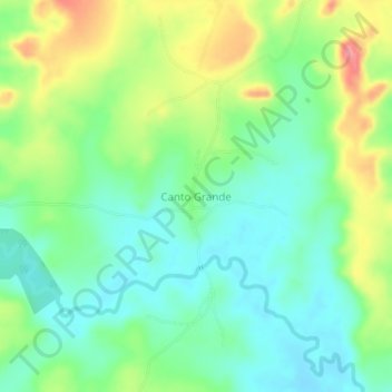 Topografische Karte Canto Grande, Höhe, Relief