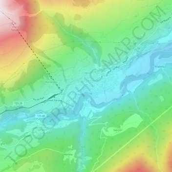 Topografische Karte Scuol, Höhe, Relief
