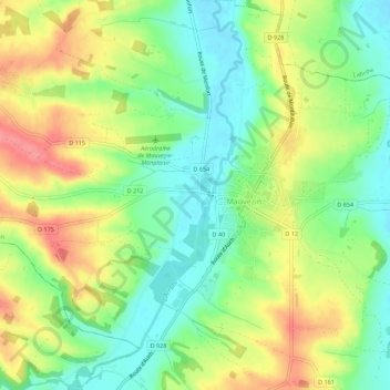 Topografische Karte La Chaussée, Höhe, Relief