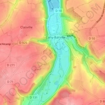 Topografische Karte Les Criquets, Höhe, Relief