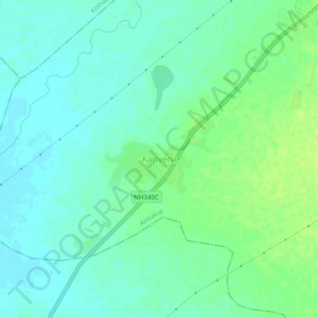 Topografische Karte Karivena, Höhe, Relief