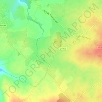 Topografische Karte La Pouponnière, Höhe, Relief