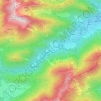 Topografische Karte Urschlau, Höhe, Relief