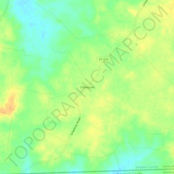 Topografische Karte Schweizer, Höhe, Relief