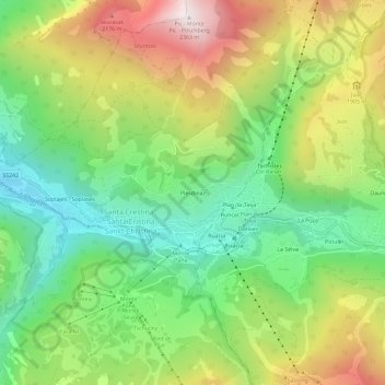 Topografische Karte Plesdinaz, Höhe, Relief