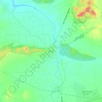 Topografische Karte Lakhond, Höhe, Relief