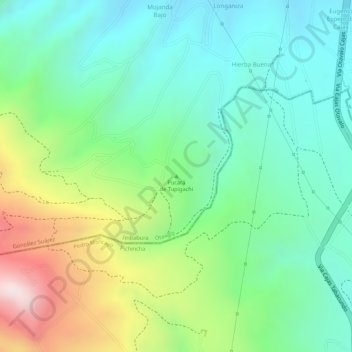 Topografische Karte Pucará de Tupigachi, Höhe, Relief