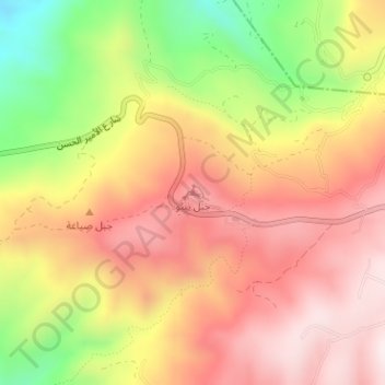 Topografische Karte Mount Nebo, Höhe, Relief