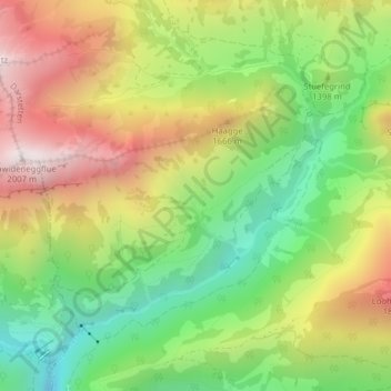 Topografische Karte Haggen, Höhe, Relief