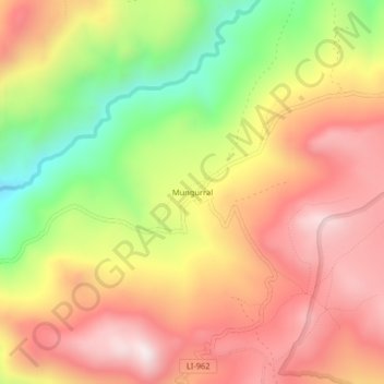 Topografische Karte Mungurral, Höhe, Relief