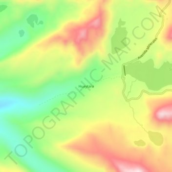 Topografische Karte Huaytara, Höhe, Relief