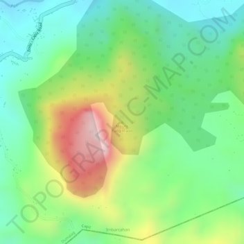Topografische Karte Mount Panginraon, Höhe, Relief