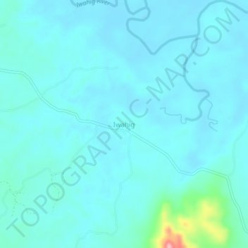 Topografische Karte Iwahig, Höhe, Relief