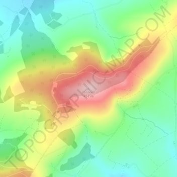 Topografische Karte Tooreen, Höhe, Relief