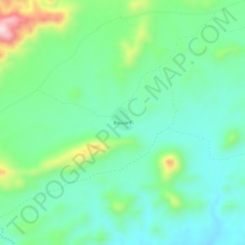 Topografische Karte Bouzarif, Höhe, Relief