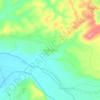 Topografische Karte Namnama, Höhe, Relief