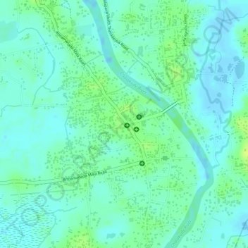 Topografische Karte annamanada, Höhe, Relief