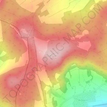 Topografische Karte Knoten, Höhe, Relief