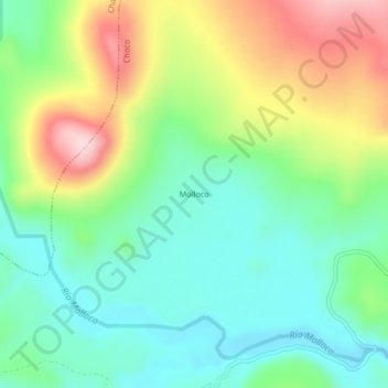 Topografische Karte Molloco, Höhe, Relief