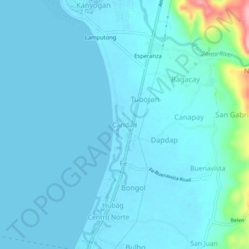Topografische Karte Caridad, Höhe, Relief