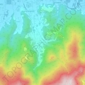 Topografische Karte Vorno, Höhe, Relief