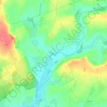 Topografische Karte Fleurs, Höhe, Relief