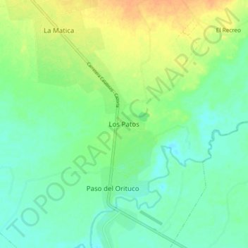 Topografische Karte Los Patos, Höhe, Relief